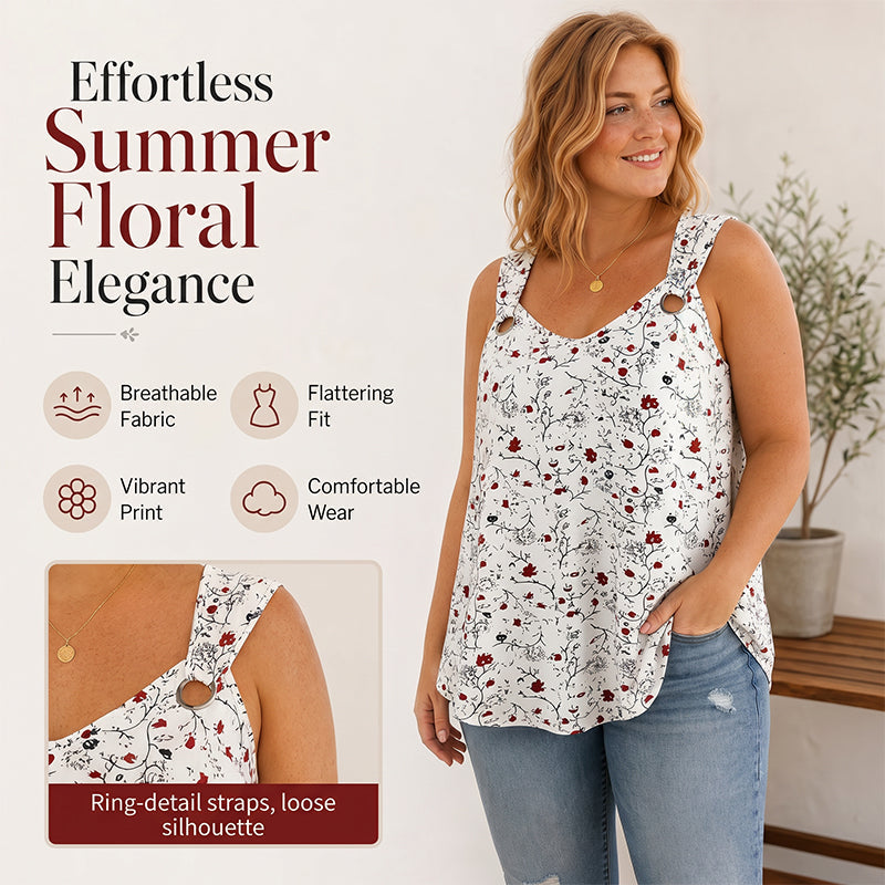 Women's Summer Floral Print Tank Top
