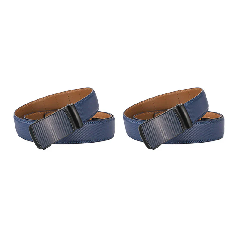 Leather Ratchet Belt With Adjustable Buckle