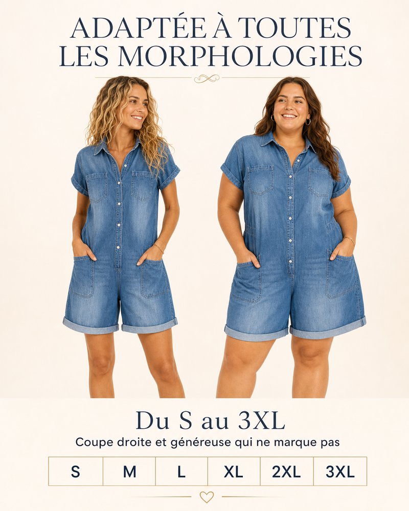 Denim Capri Romper