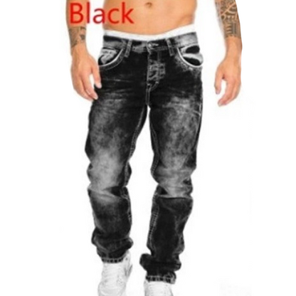 Creative Stretch Jeans for Men, Minimalist Style, Ideal for Summer, Emo Style