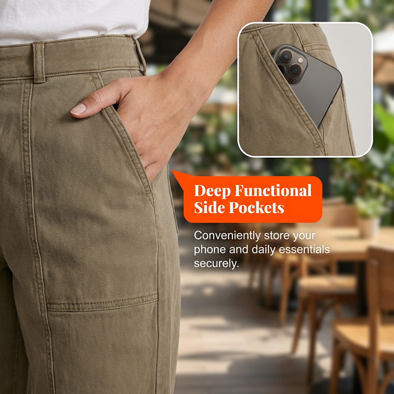Women's High-Waist Tapered Utility Pants