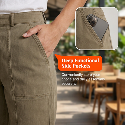 Women's High-Waist Tapered Utility Pants